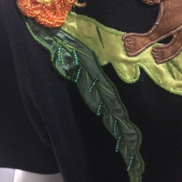 Vintage Lisa womens top.Black large.Monkeys. - Picture 3 of 6